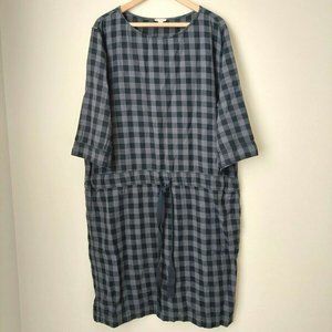 Gap Casual Dress- Gingham Check Drawstring Waist Pockets